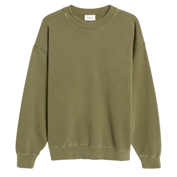 Elwood Core Oversized Sweatshirt Men Women Unisex Size M Vintage Green Baggy NWT - Picture 4 of 10
